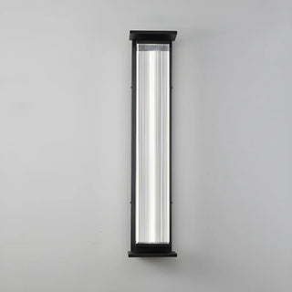 Contemporary Geometric Metal Black Exterior Wall Sconce Zawala Image - 30