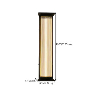 Contemporary Geometric Metal Black Exterior Wall Sconce Zawala Image - 33