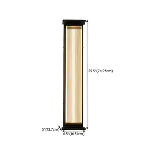 Contemporary Geometric Metal Black Exterior Wall Sconce Zawala Image - 34