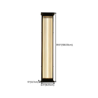 Contemporary Geometric Metal Black Exterior Wall Sconce Zawala Image - 35