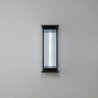 Contemporary Geometric Metal Black Exterior Wall Sconce Zawala Image - 8