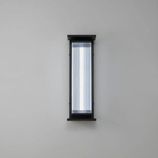 Contemporary Geometric Metal Black Exterior Wall Sconce Zawala Image - 9