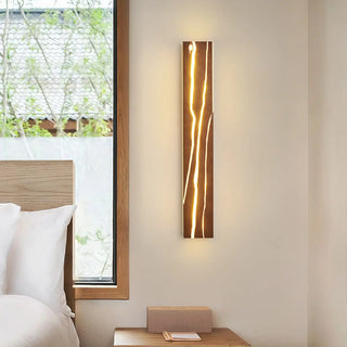 ZOWALA - Geometric Wood LED Wall Sconce Image - 1