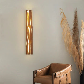 ZOWALA - Geometric Wood LED Wall Sconce Image - 3
