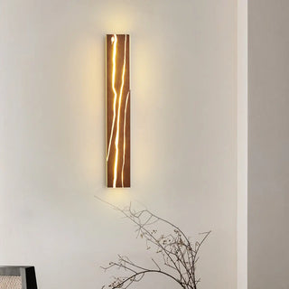 ZOWALA - Geometric Wood LED Wall Sconce Image - 4