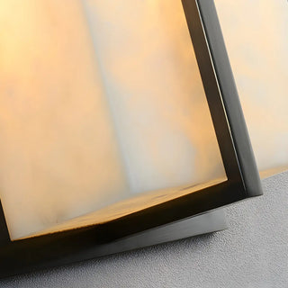 Contemporary Alabaster Square Black Living Room Wall Lamp Zawala Image - 11