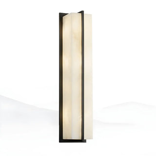 Contemporary Alabaster Square Black Living Room Wall Lamp Zawala Image - 4