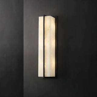 Contemporary Alabaster Square Black Living Room Wall Lamp Zawala Image - 6