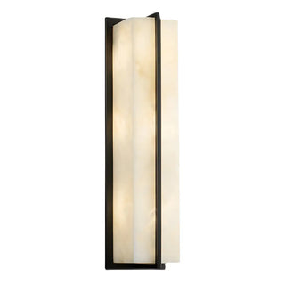 Contemporary Alabaster Square Black Living Room Wall Lamp Zawala Image - 7