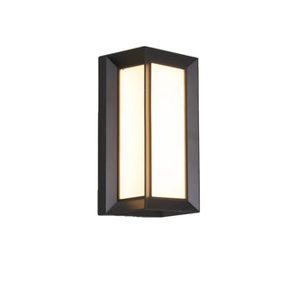ZOWALA - Contemporary Rectangular Black Outdoor Wall Sconce Image - 10