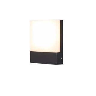 ZOWALA - Contemporary Rectangular Black Outdoor Wall Sconce Image - 12
