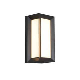 ZOWALA - Contemporary Rectangular Black Outdoor Wall Sconce Image - 14