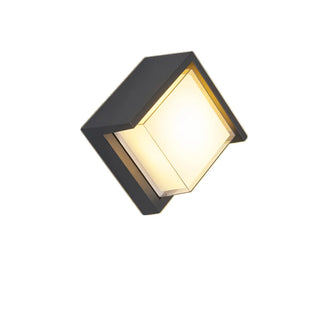 ZOWALA - Contemporary Rectangular Black Outdoor Wall Sconce Image - 15