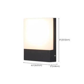 ZOWALA - Contemporary Rectangular Black Outdoor Wall Sconce Image - 19