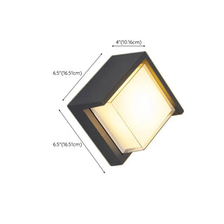 ZOWALA - Contemporary Rectangular Black Outdoor Wall Sconce Image - 21
