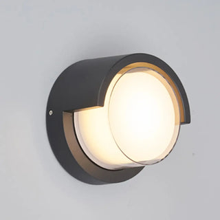 ZOWALA - Contemporary Rectangular Black Outdoor Wall Sconce Image - 6