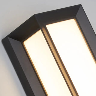 ZOWALA - Contemporary Rectangular Black Outdoor Wall Sconce Image - 7