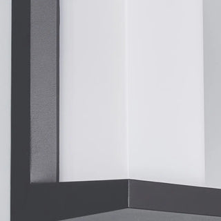 ZOWALA - Contemporary Rectangular Black Outdoor Wall Sconce Image - 8
