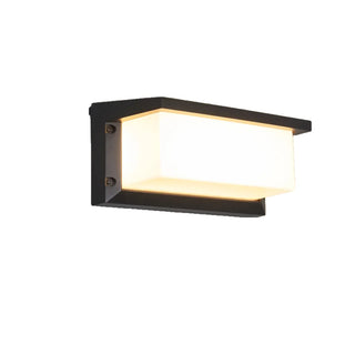 ZOWALA - Contemporary Rectangular Black Outdoor Wall Sconce Image - 9