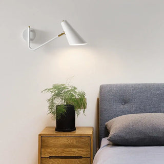 Rotatable Contemporary White Cone Wall Sconce Light Zawala Image - 1