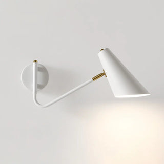Rotatable Contemporary White Cone Wall Sconce Light Zawala Image - 11