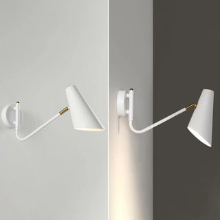 Rotatable Contemporary White Cone Wall Sconce Light Zawala Image - 12