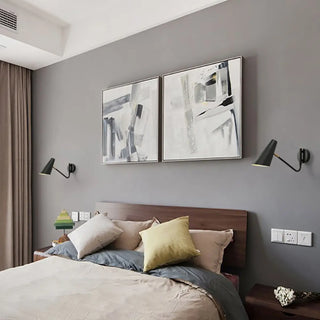 Rotatable Contemporary White Cone Wall Sconce Light Zawala Image - 19