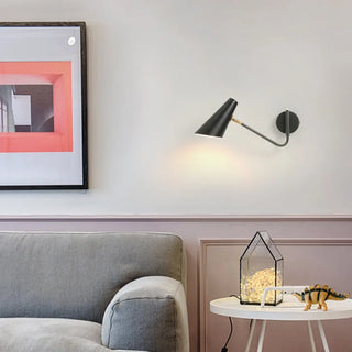 Rotatable Contemporary White Cone Wall Sconce Light Zawala Image - 3