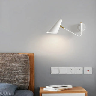 Rotatable Contemporary White Cone Wall Sconce Light Zawala Image - 4