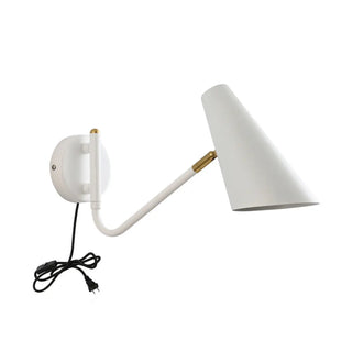 Rotatable Contemporary White Cone Wall Sconce Light Zawala Image - 6