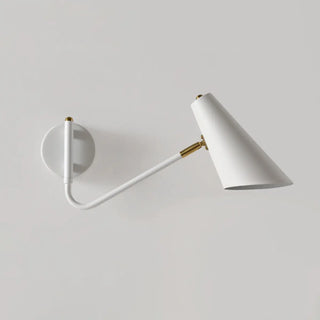 Rotatable Contemporary White Cone Wall Sconce Light Zawala Image - 9