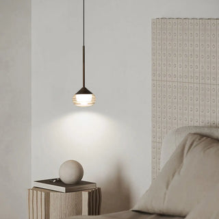 ZOWALA - Contemporary Round Acrylic Bedroom Coffee Pendant Light Image - 1