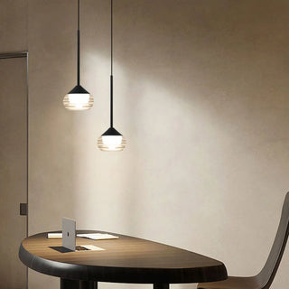 ZOWALA - Contemporary Round Acrylic Bedroom Coffee Pendant Light Image - 4