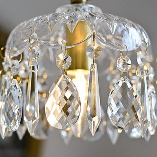 ZOWALA - Modern Elegant Crystal Dome Adjustable Pendant Light Image - 10