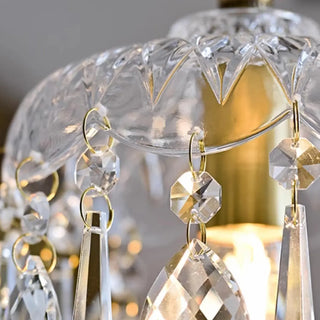 ZOWALA - Modern Elegant Crystal Dome Adjustable Pendant Light Image - 11