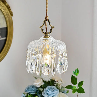 ZOWALA - Modern Elegant Crystal Dome Adjustable Pendant Light Image - 3