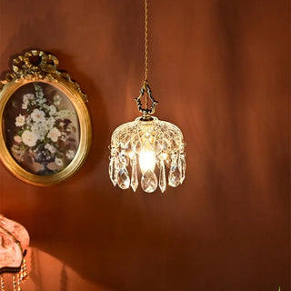 ZOWALA - Modern Elegant Crystal Dome Adjustable Pendant Light Image - 4