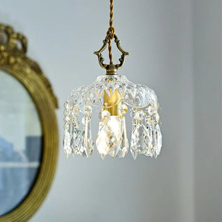ZOWALA - Modern Elegant Crystal Dome Adjustable Pendant Light Image - 5