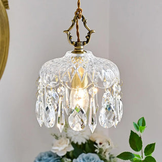 ZOWALA - Modern Elegant Crystal Dome Adjustable Pendant Light Image - 6