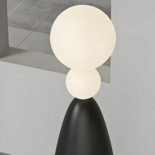 Dual Spheres Contemporary Black Sculptural Floor Lamp Zawala Image - 10