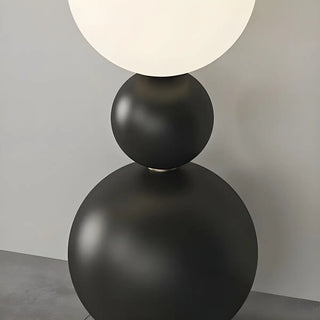 Dual Spheres Contemporary Black Sculptural Floor Lamp Zawala Image - 9
