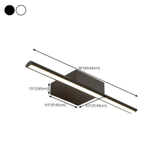 Bathroom White Modern Linear Metal LED Vanity Light Zawala #size