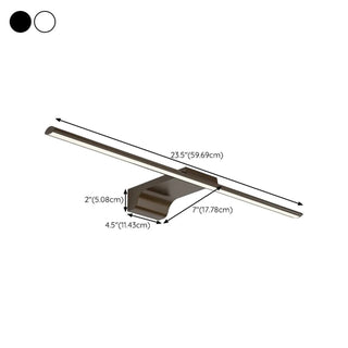 Bathroom White Modern Linear Metal LED Vanity Light Zawala Image - 31