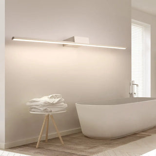 Bathroom White Modern Linear Metal LED Vanity Light Zawala Image - 5