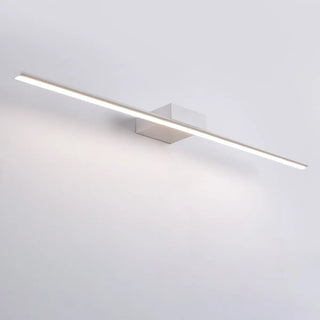 Bathroom White Modern Linear Metal LED Vanity Light Zawala Image - 9