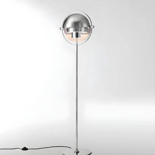 ZOWALA - Contemporary Silver Tiered Globe LED Floor Lamp Image - 10