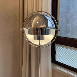 ZOWALA - Contemporary Silver Tiered Globe LED Floor Lamp Image - 11