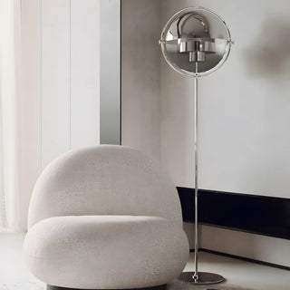 ZOWALA - Contemporary Silver Tiered Globe LED Floor Lamp Image - 3