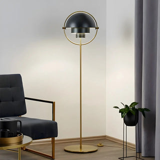 ZOWALA - Contemporary Silver Tiered Globe LED Floor Lamp Image - 4
