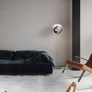 ZOWALA - Contemporary Silver Tiered Globe LED Floor Lamp Image - 7
